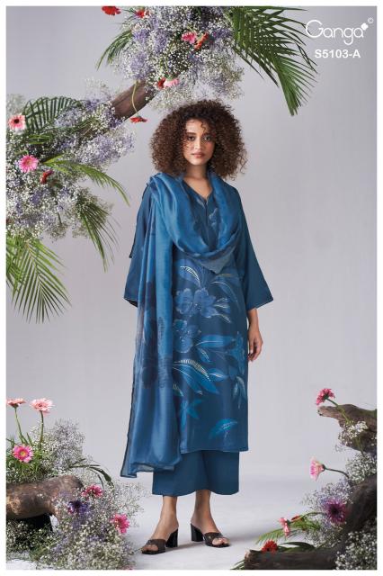 Ganga dhyana 5103 dress material wholesale